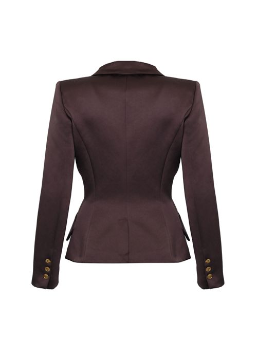 Giacca doppiopetto in duchesse Elisabetta Franchi | GI18657E2EA4